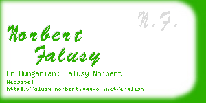 norbert falusy business card